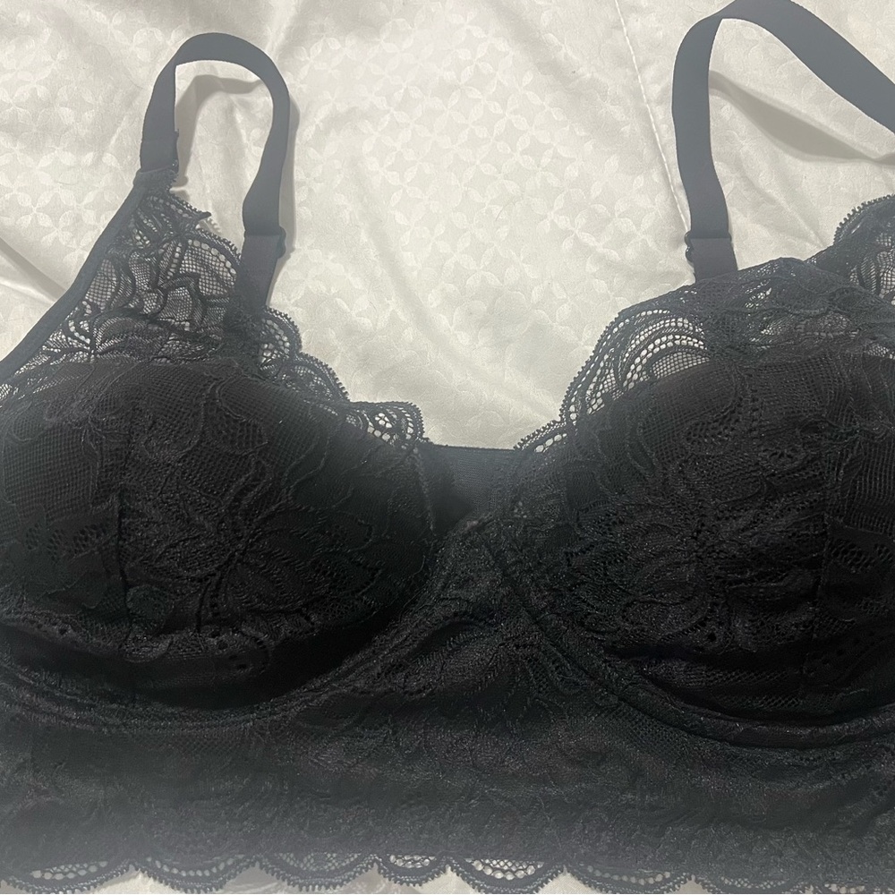 Elegant Black Lace Bralette Maidenform size 36C